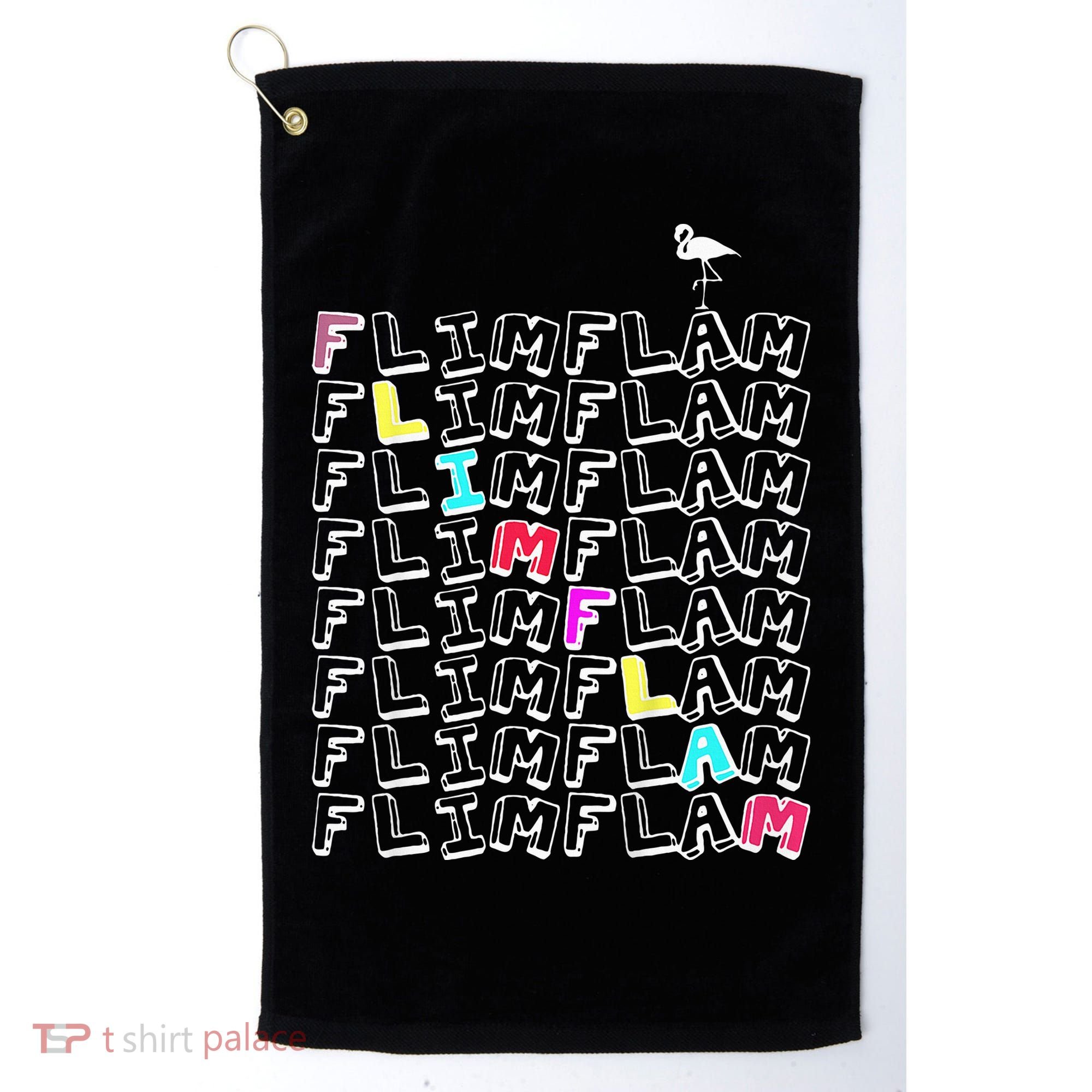 Flim Flam  Funny Flamingo  Gift  Golf Towel