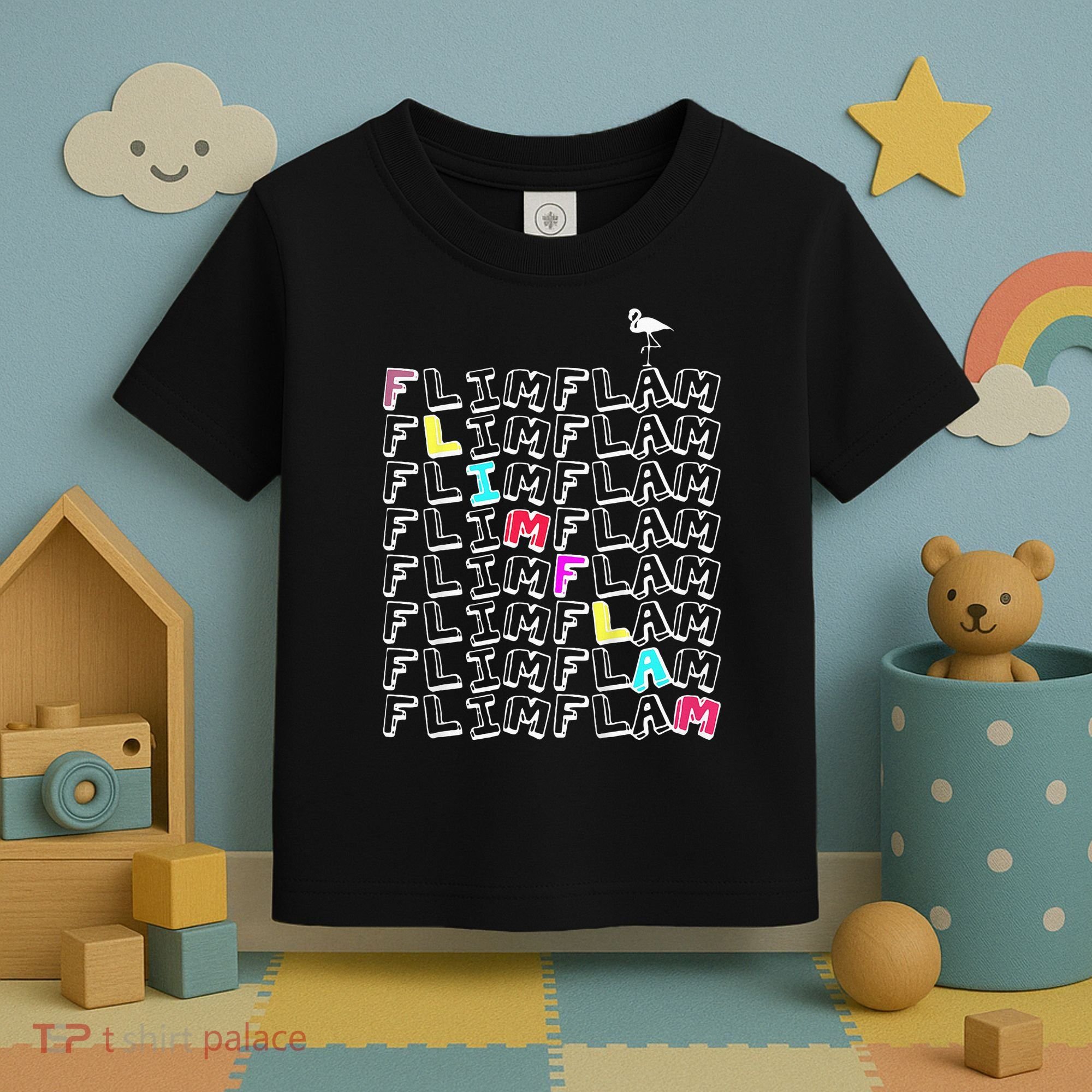 Flim Flam  Funny Flamingo  Gift  Toddler T-Shirt