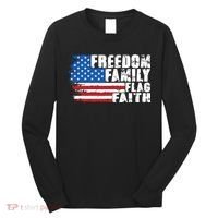 Freedom Family Flag Faith Long Sleeve Shirt thumb 0