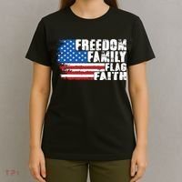 Freedom Family Flag Faith T-Shirt thumb 4