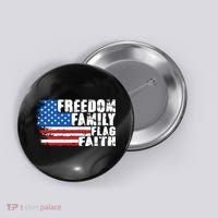 Freedom Family Flag Faith Button thumb 0