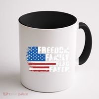 Freedom Family Flag Faith Coffee Mug thumb 1