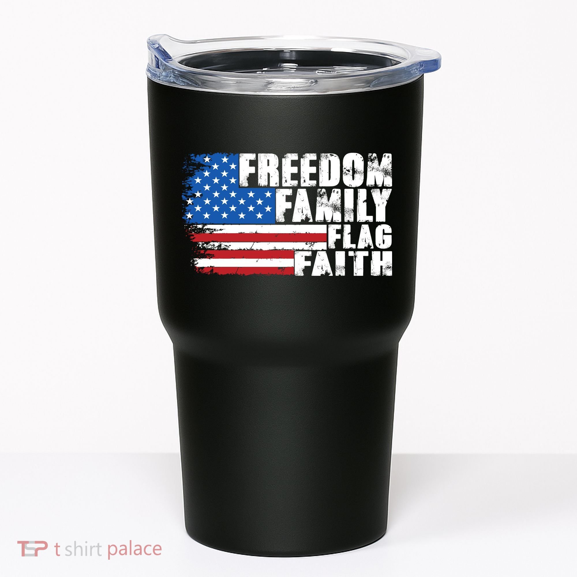 Freedom Family Flag Faith Tumbler
