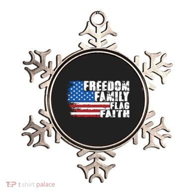 Freedom Family Flag Faith Ornament