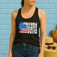 Freedom Family Flag Faith Women's Tank Top thumb 2