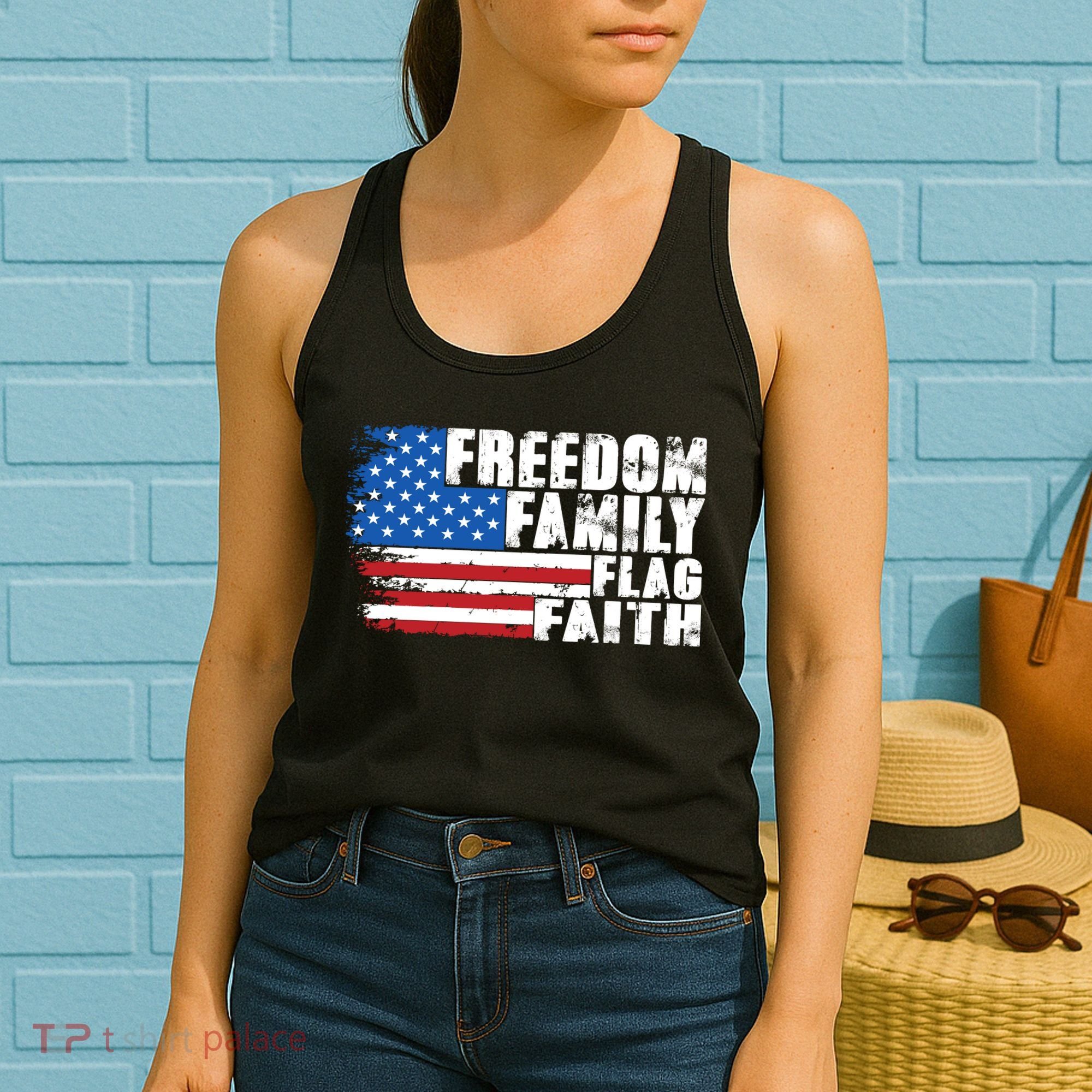 Freedom Family Flag Faith Women's Tank Top