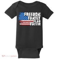 Freedom Family Flag Faith Baby Bodysuit thumb 0