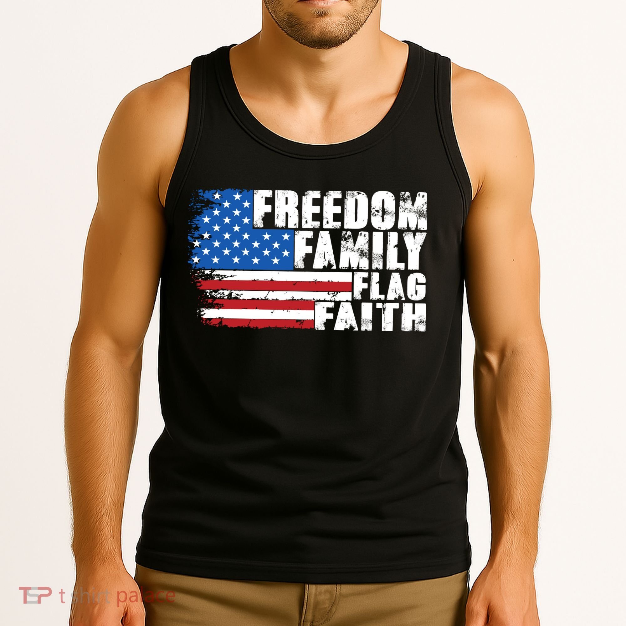 Freedom Family Flag Faith Tank Top