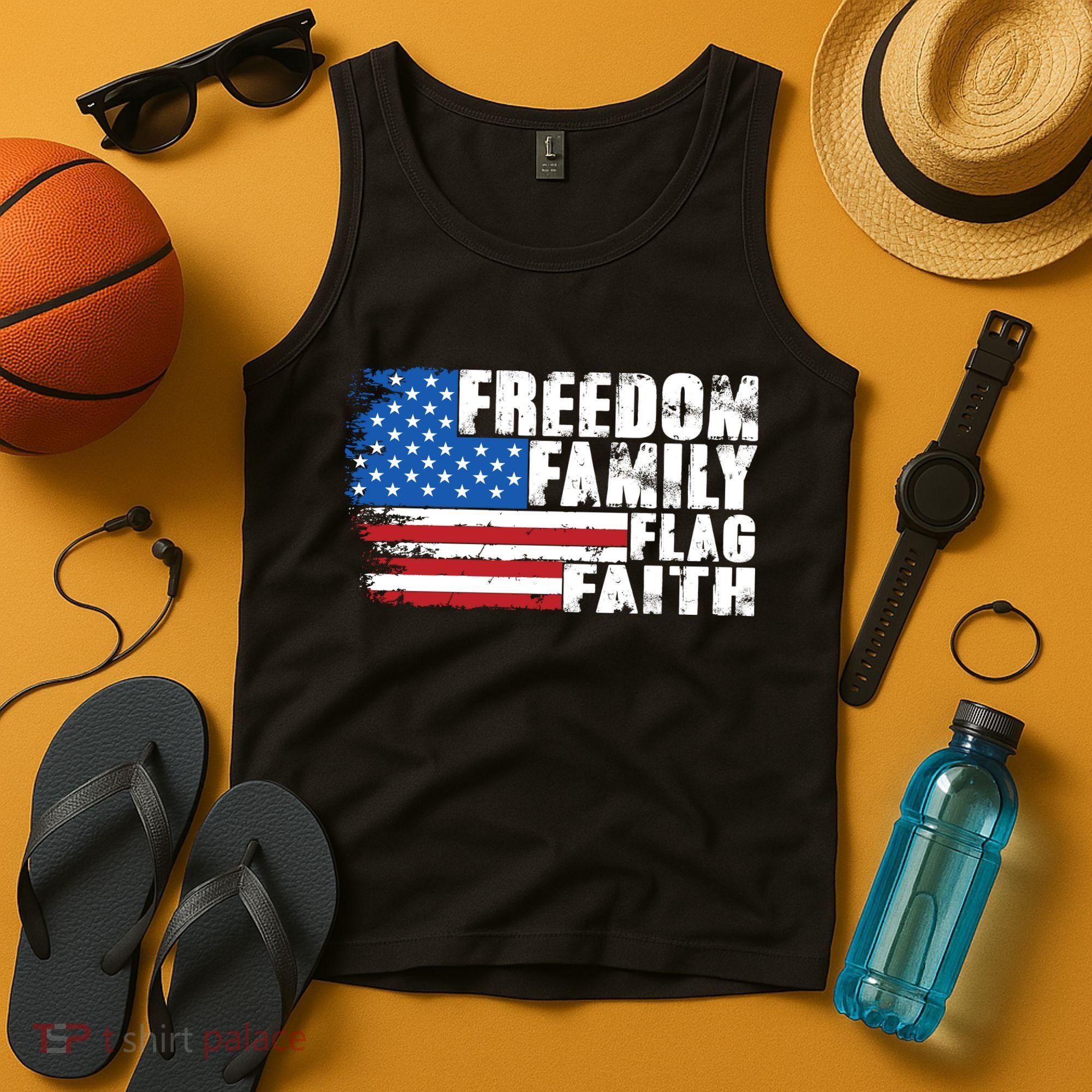 Freedom Family Flag Faith Tank Top