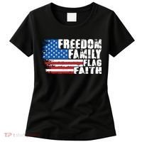 Freedom Family Flag Faith Women's T-Shirt thumb 0