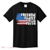 Freedom Family Flag Faith Kids T-Shirt thumb 0