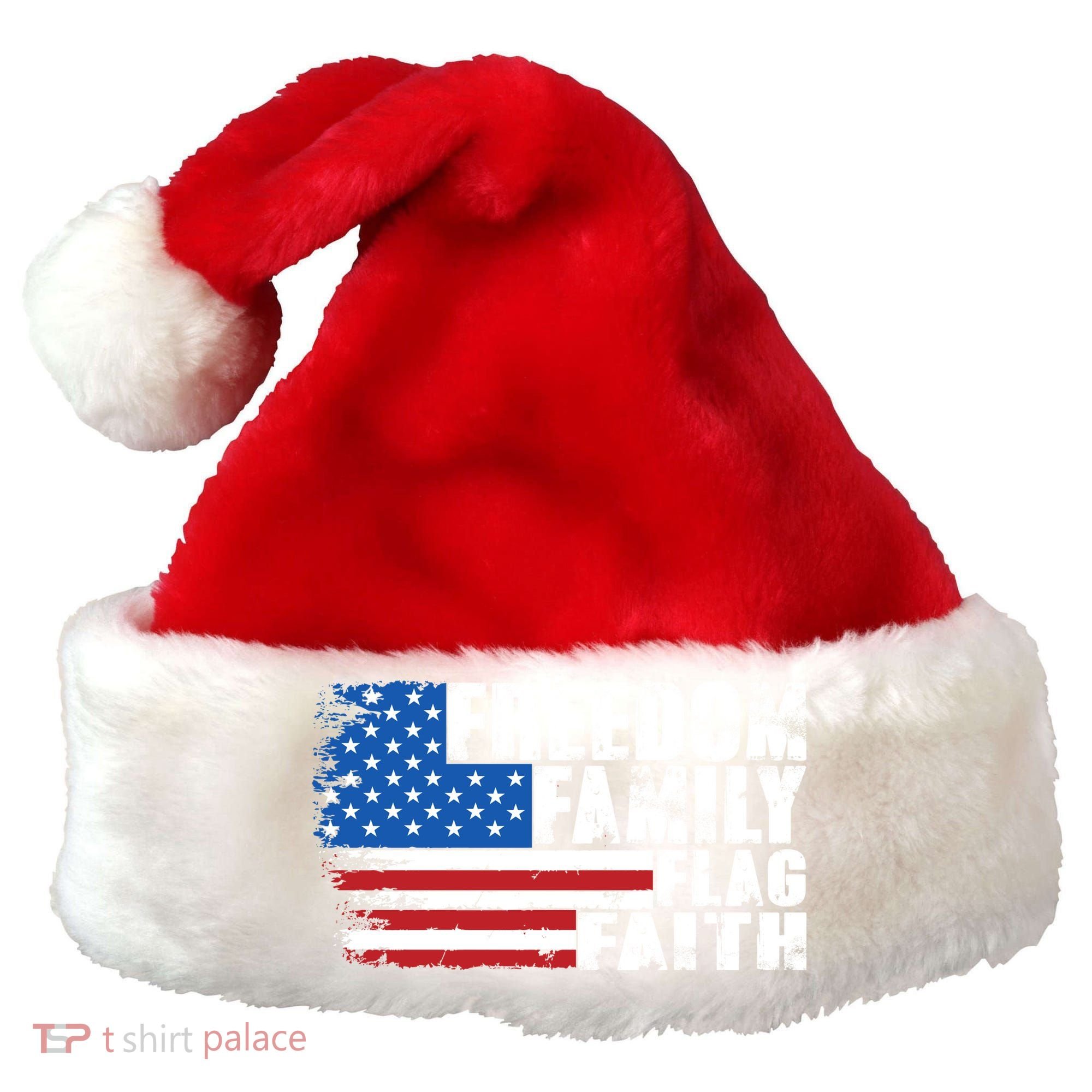 Freedom Family Flag Faith Santa Hat