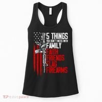 Faith Family Friends Firearms Gun Rights Ar15 American Flag Women's Tank Top thumb 0