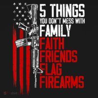 Faith Family Friends Firearms Gun Rights Ar15 American Flag Women's Tank Top thumb 5