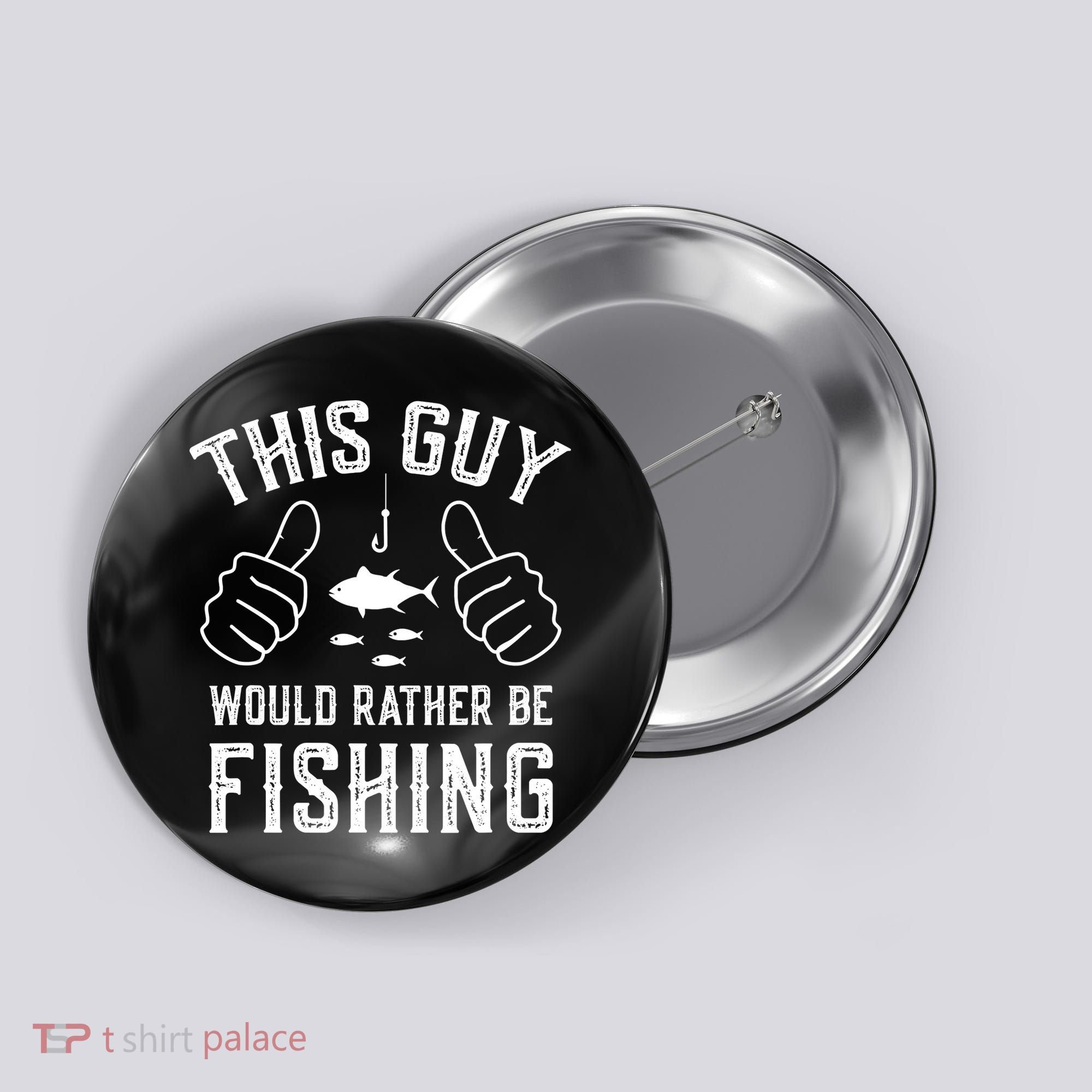 Funny Fishing Fisherman Button