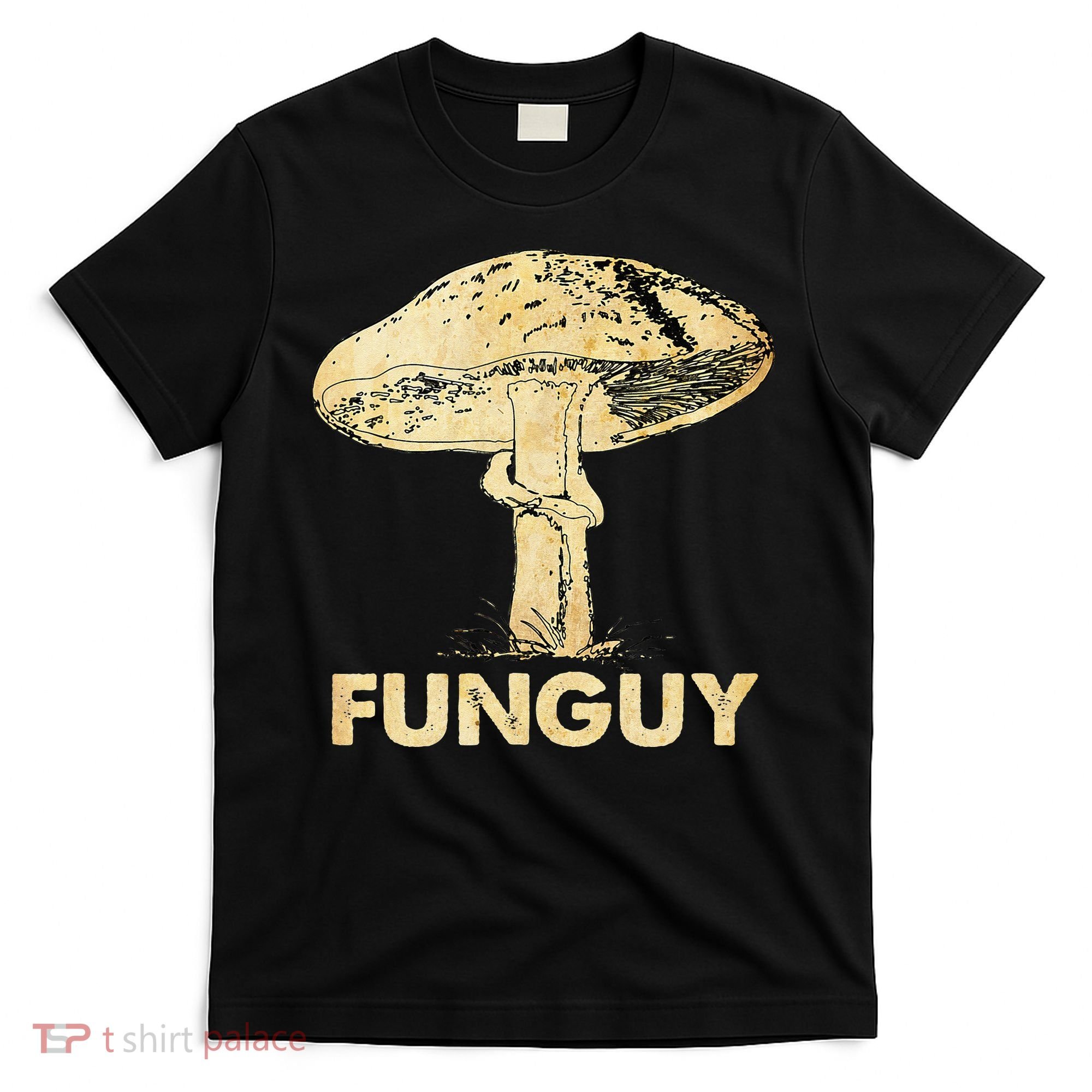 Funguy Funny Fungi Fungus Mushroom Men Funny Guy Vintage T-Shirt