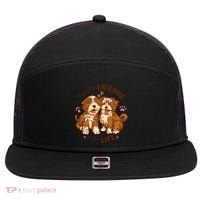 Furry Friends For Life 7 Panel Mesh Trucker Snapback Hat thumb 0