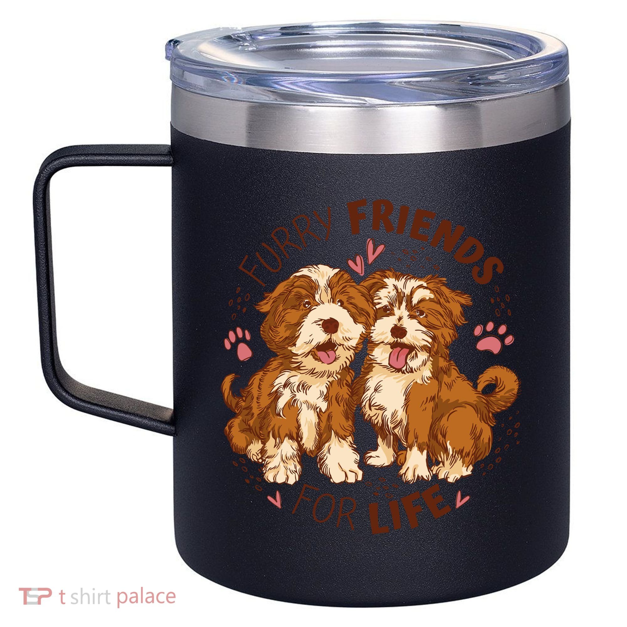 Furry Friends For Life 12oz Stainless Steel Coffee Mug