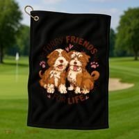 Furry Friends For Life Golf Towel thumb 1