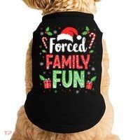 Forced Family Fun Sarcastic Christmas Funny Doggie Tank thumb 0