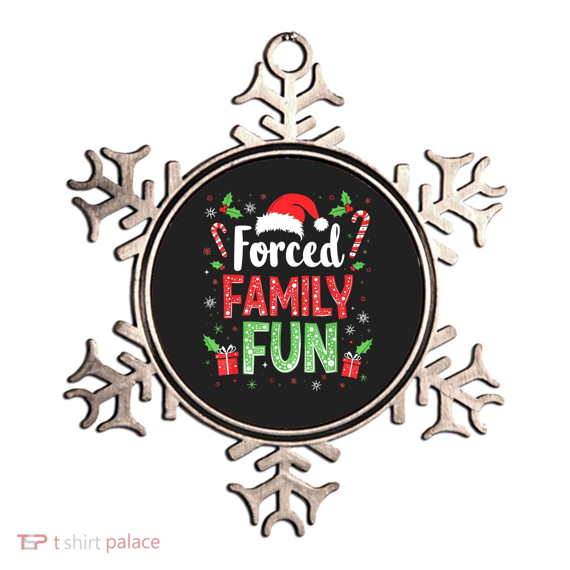 Forced Family Fun Sarcastic Christmas Funny Ornament