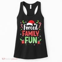 Forced Family Fun Sarcastic Christmas Funny Women's Tank Top thumb 0