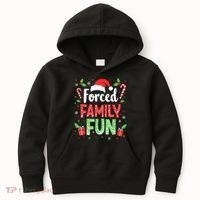 Forced Family Fun Sarcastic Christmas Funny Kids Hoodie thumb 0