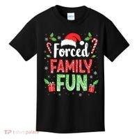 Forced Family Fun Sarcastic Christmas Funny Kids T-Shirt thumb 0