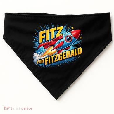 Fitz For Fitzgerald Rocketship USA-Made Doggie Bandana