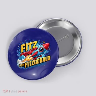 Fitz For Fitzgerald Rocketship Button