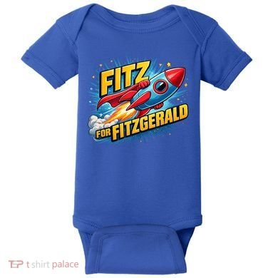 Fitz For Fitzgerald Rocketship Baby Bodysuit