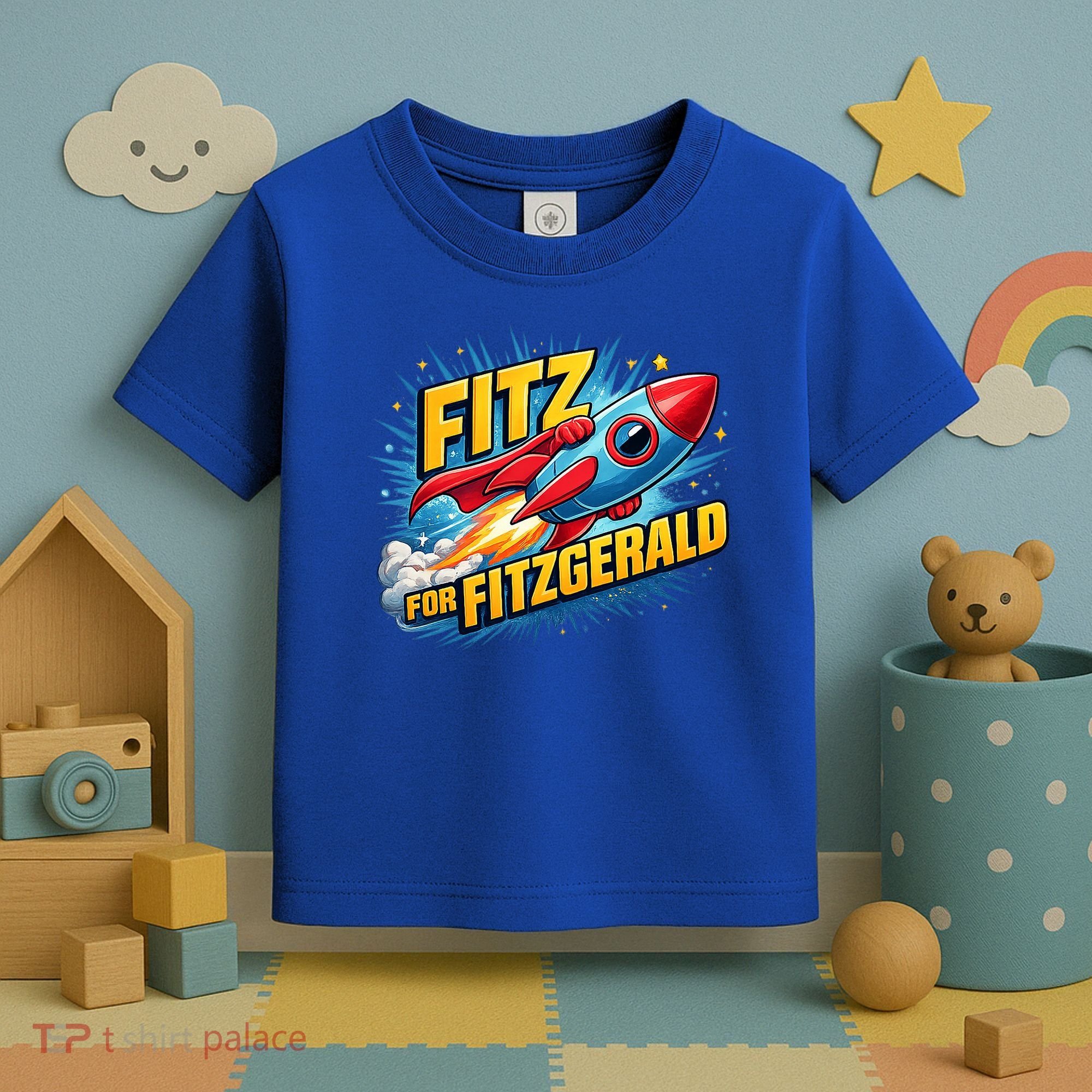 Fitz For Fitzgerald Rocketship Toddler T-Shirt