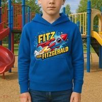 Fitz For Fitzgerald Rocketship Kids Hoodie thumb 2