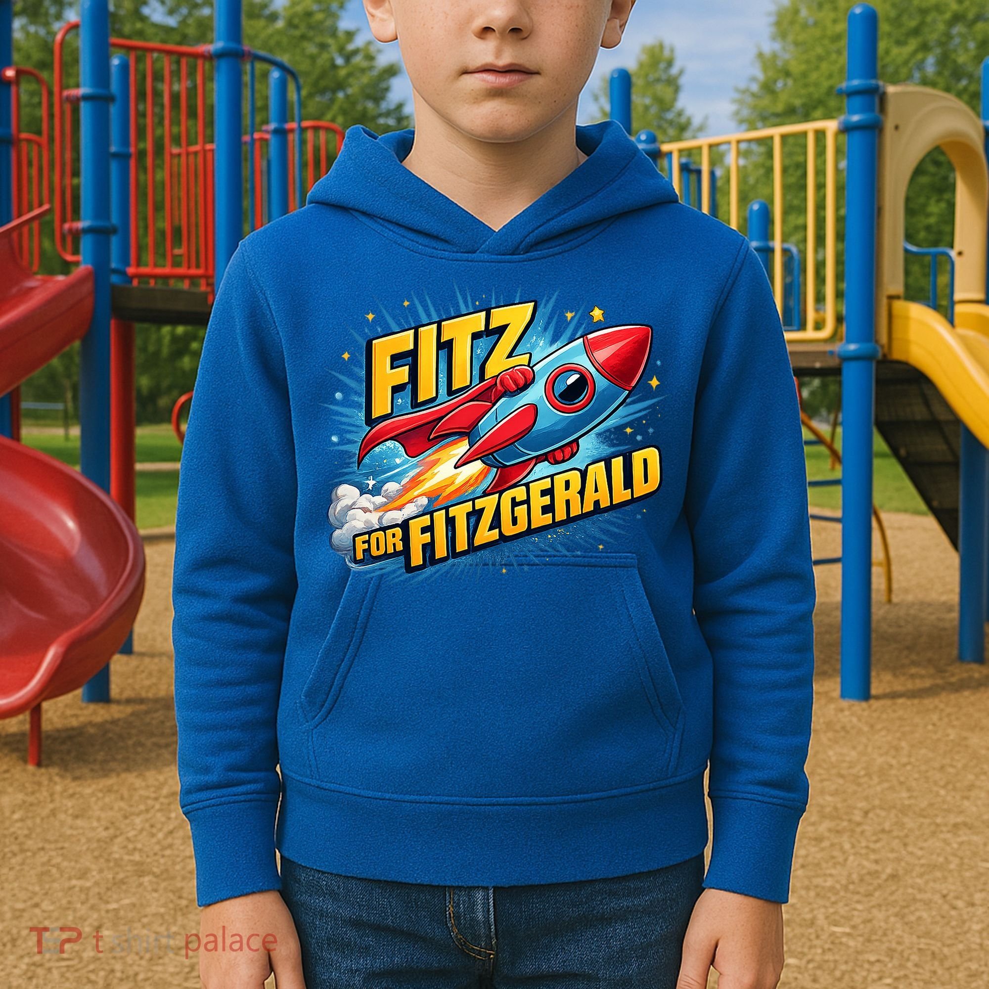 Fitz For Fitzgerald Rocketship Kids Hoodie