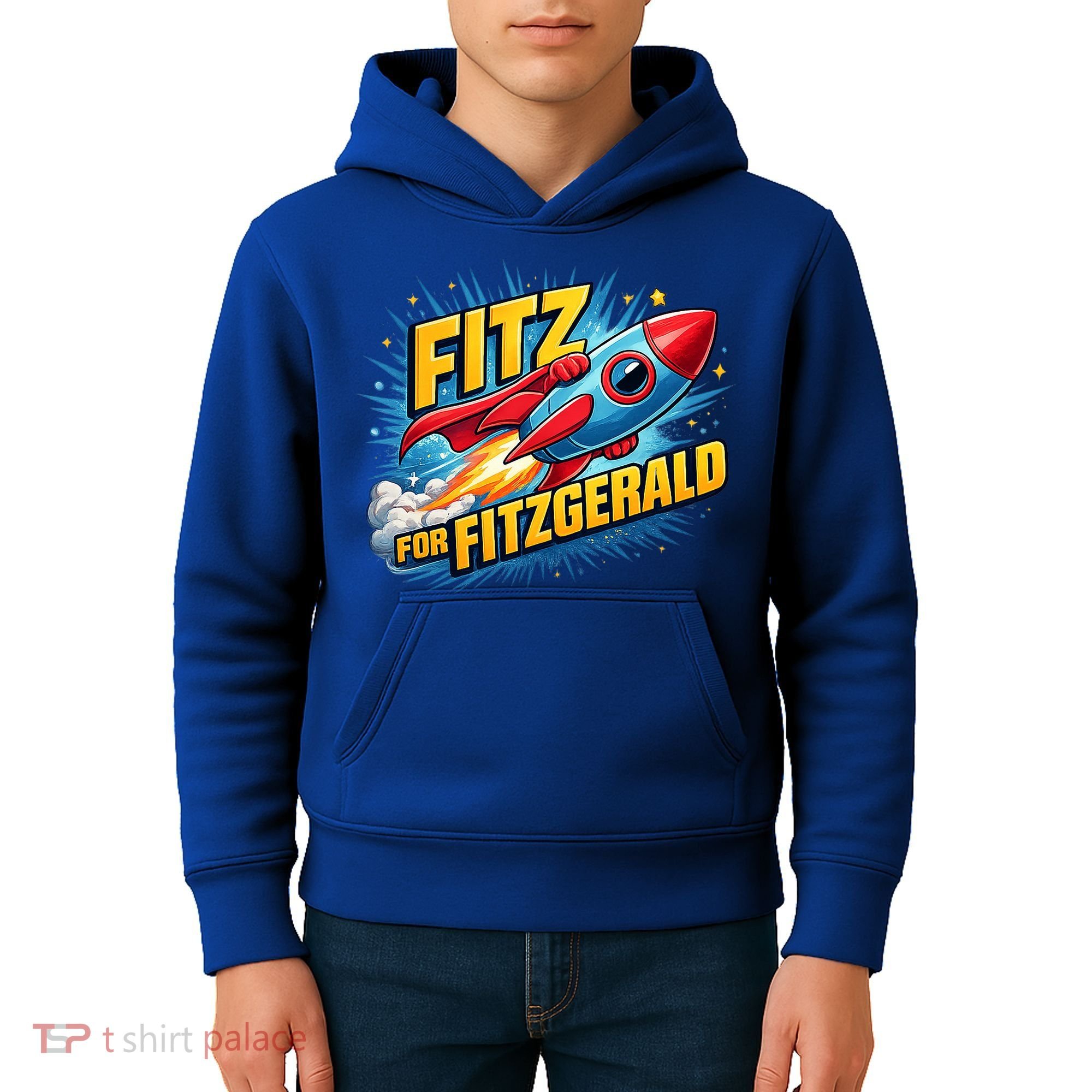 Fitz For Fitzgerald Rocketship Kids Hoodie