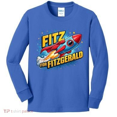Fitz For Fitzgerald Rocketship Kids Long Sleeve Shirt