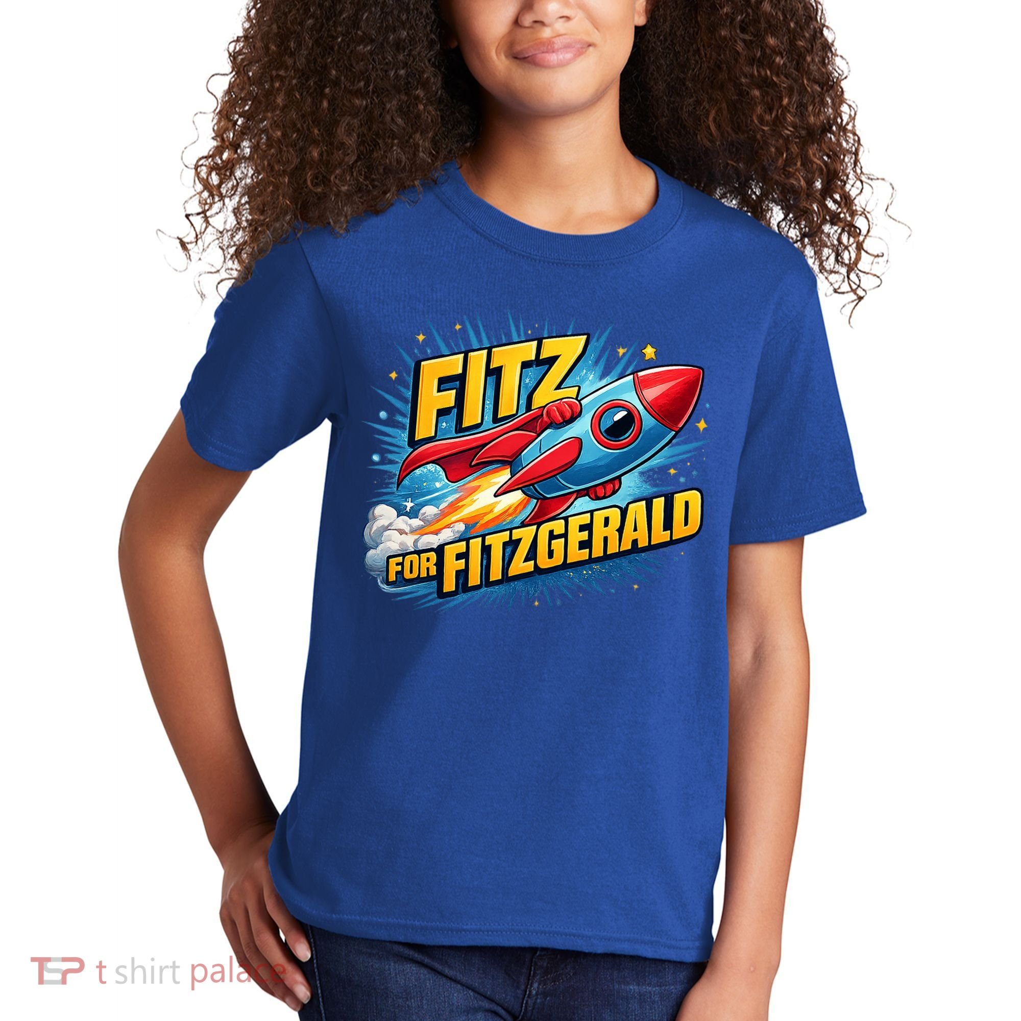 Fitz For Fitzgerald Rocketship Kids T-Shirt