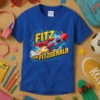 Fitz For Fitzgerald Rocketship Kids T-Shirt thumb 3