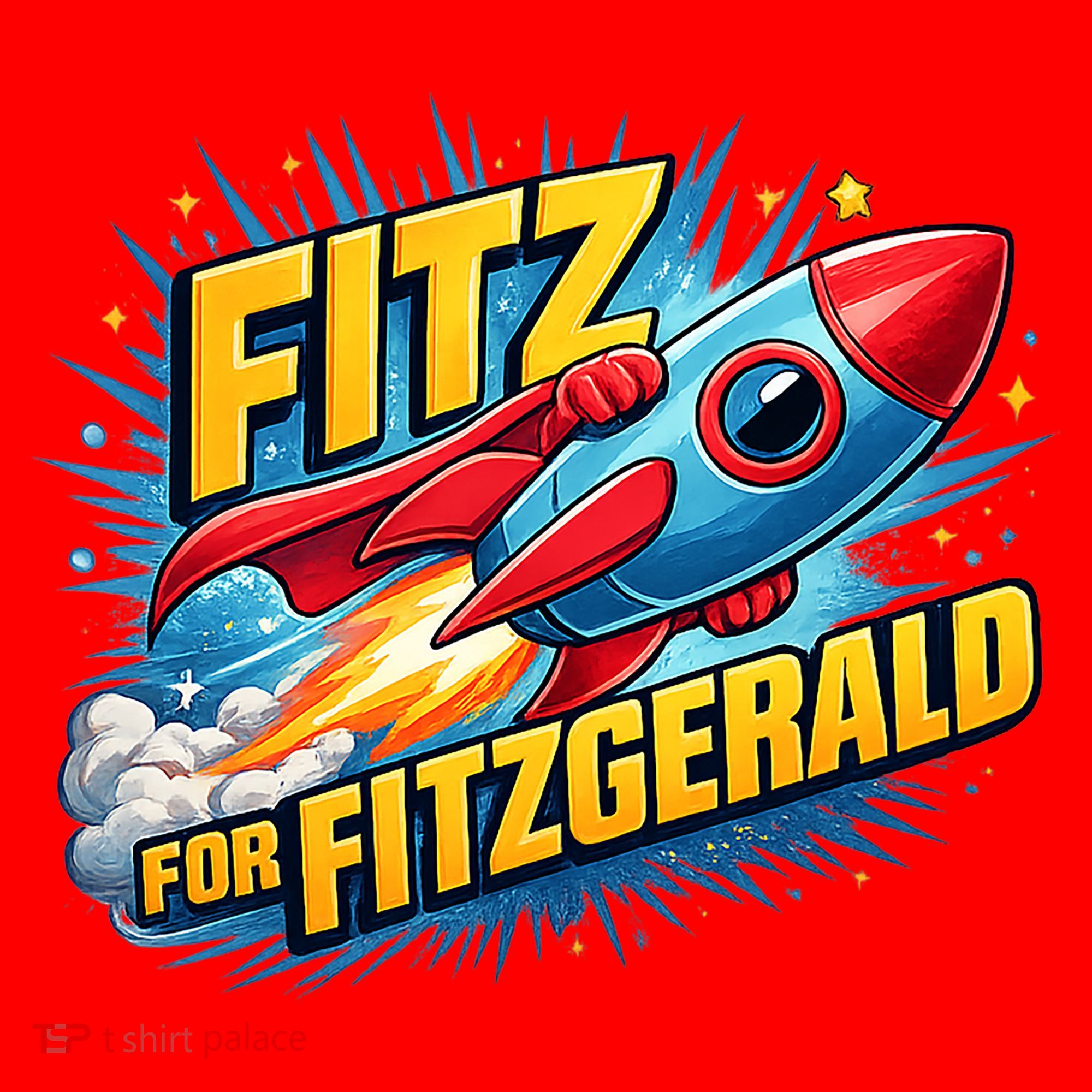 Fitz For Fitzgerald Rocketship Santa Hat