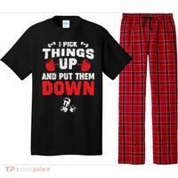 Funny Fitness Gym I Pick Things Up And Put Them Down Pajama Set thumb 0