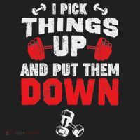 Funny Fitness Gym I Pick Things Up And Put Them Down Golf Towel thumb 3