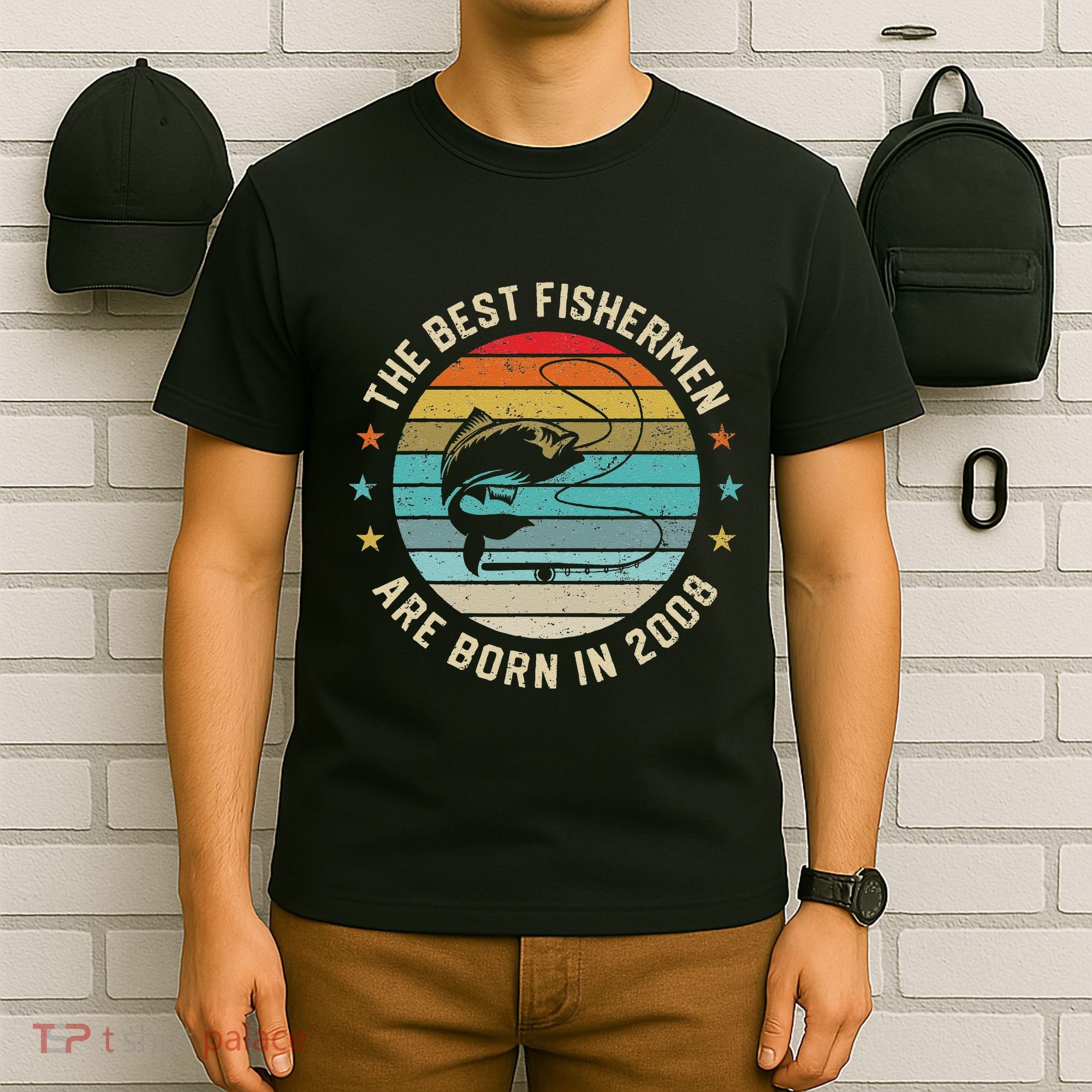Fishing Fisherman Gift For 12 Year Old 12th Birthday 2008 T-Shirt