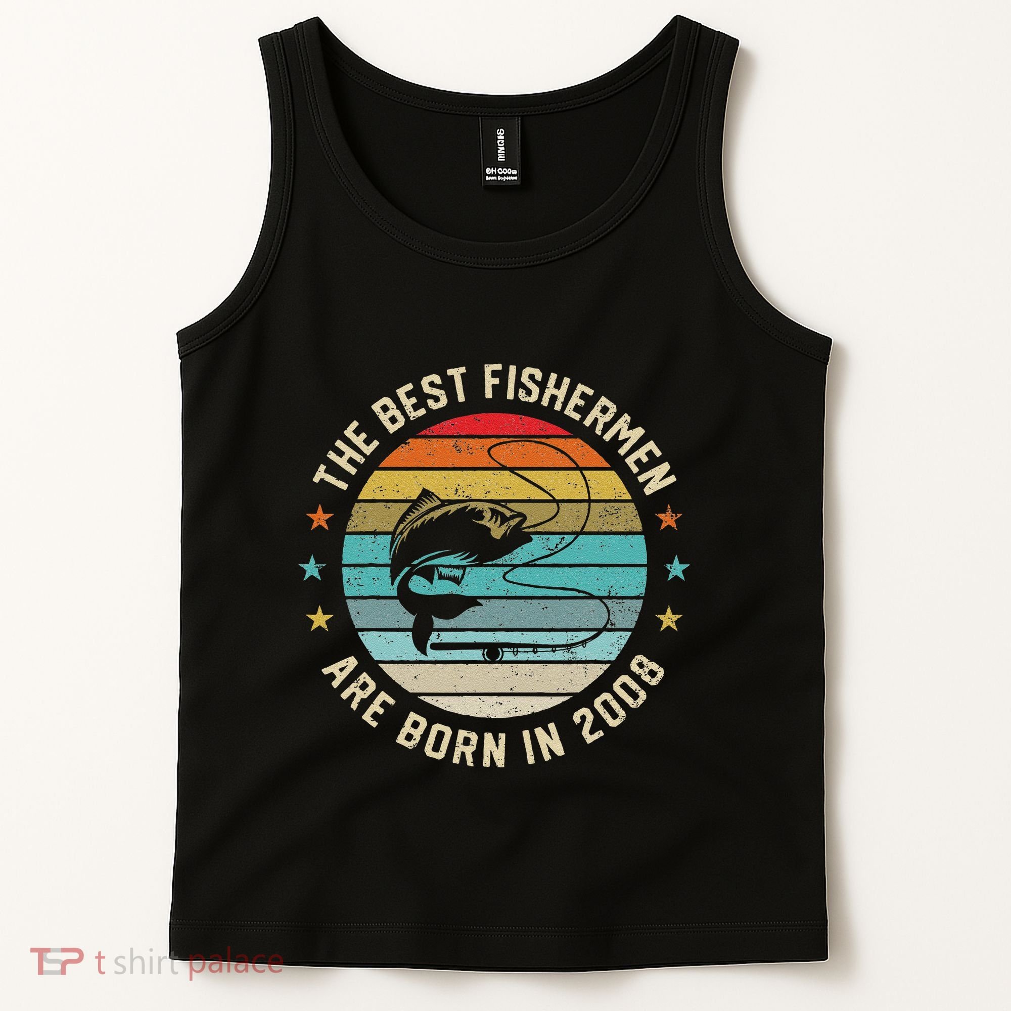 Fishing Fisherman Gift For 12 Year Old 12th Birthday 2008 Tank Top