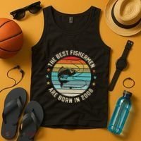 Fishing Fisherman Gift For 12 Year Old 12th Birthday 2008 Tank Top thumb 4