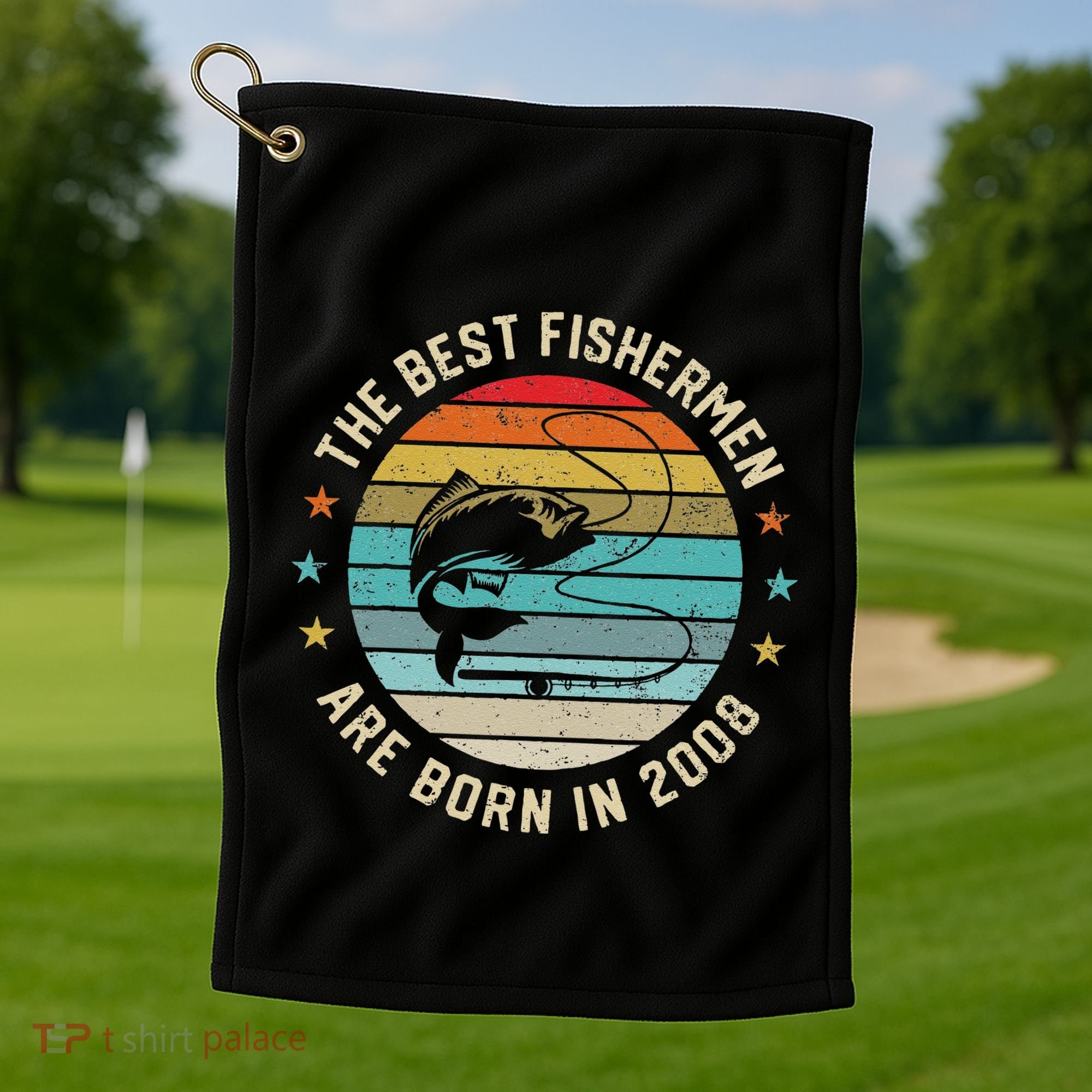 Fishing Fisherman Gift For 12 Year Old 12th Birthday 2008 Golf Towel