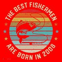 Fishing Fisherman Gift For 12 Year Old 12th Birthday 2008 Santa Hat thumb 1