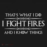 Firefighter Funny Gift I Fight Fires And I Know Things Funny Gift Ornament thumb 1