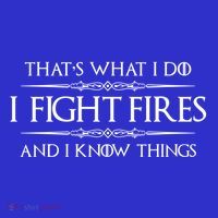 Firefighter Funny Gift I Fight Fires And I Know Things Funny Gift T-Shirt thumb 7