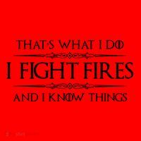 Firefighter Funny Gift I Fight Fires And I Know Things Funny Gift Santa Hat thumb 1
