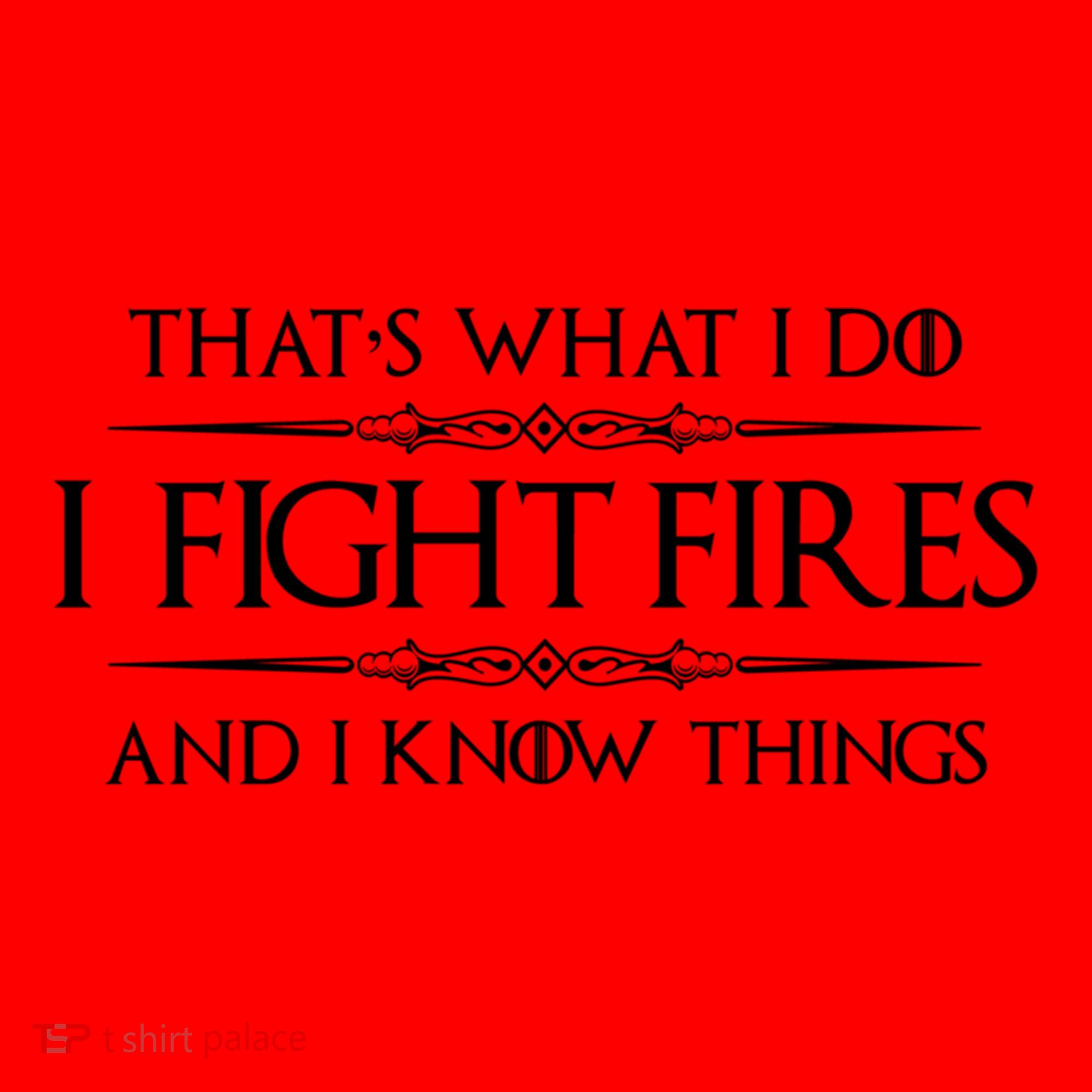 Firefighter Funny Gift I Fight Fires And I Know Things Funny Gift Santa Hat